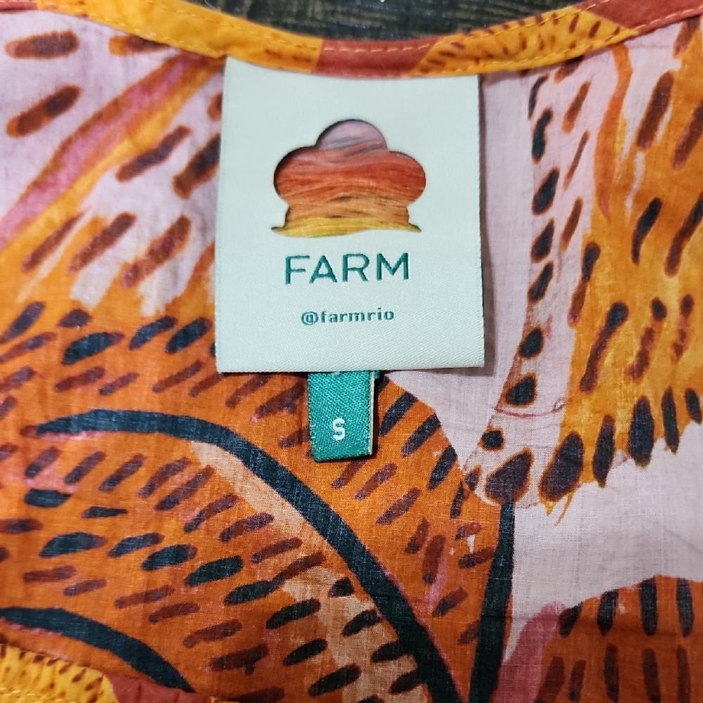 FARM Rio Colorful Leaf Print Blouse - Picture 3 of 4